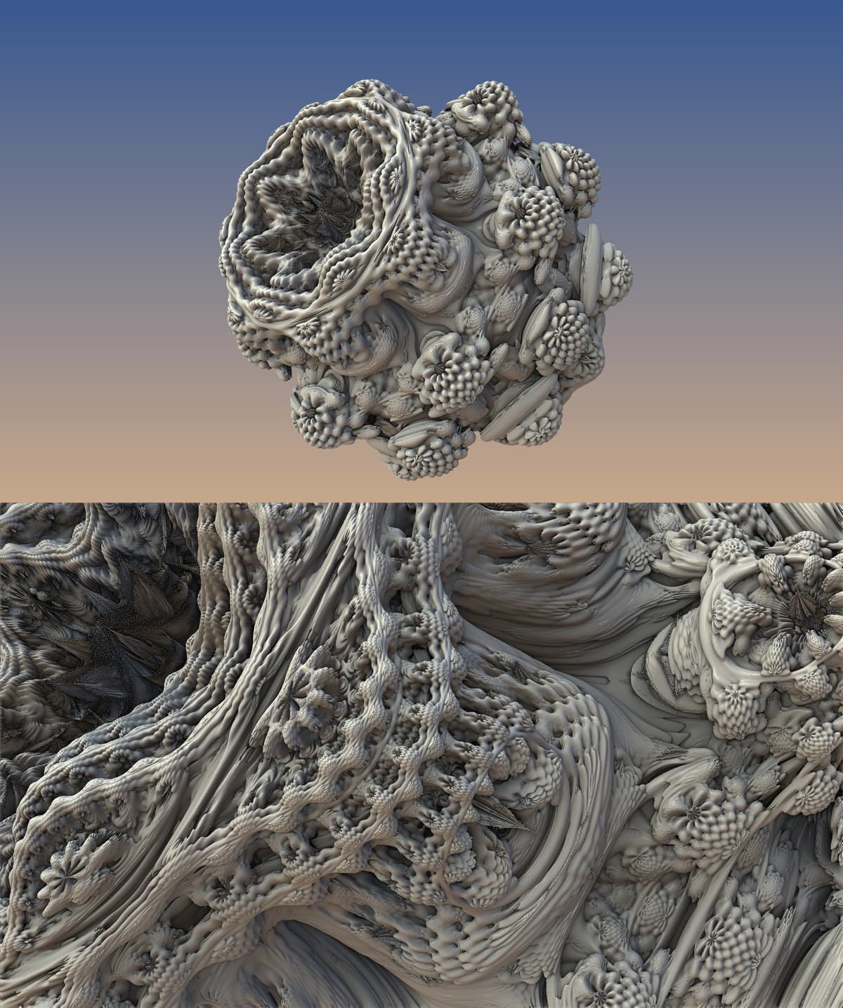 Detailed fractal geometry and surface texture